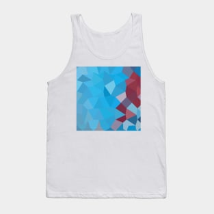 Cerulean Frost Blue Abstract Low Polygon Background Tank Top